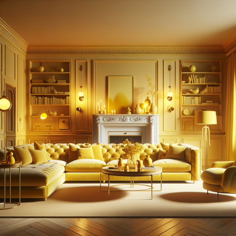 Výmalba obývacího pokoje žlutou barvou